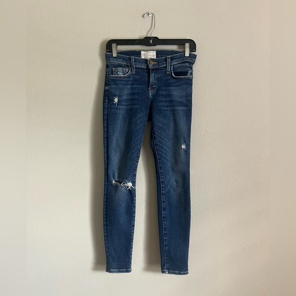 Current/Elliott Denim - Current/Elliott skinny distressed denim jeans size 26